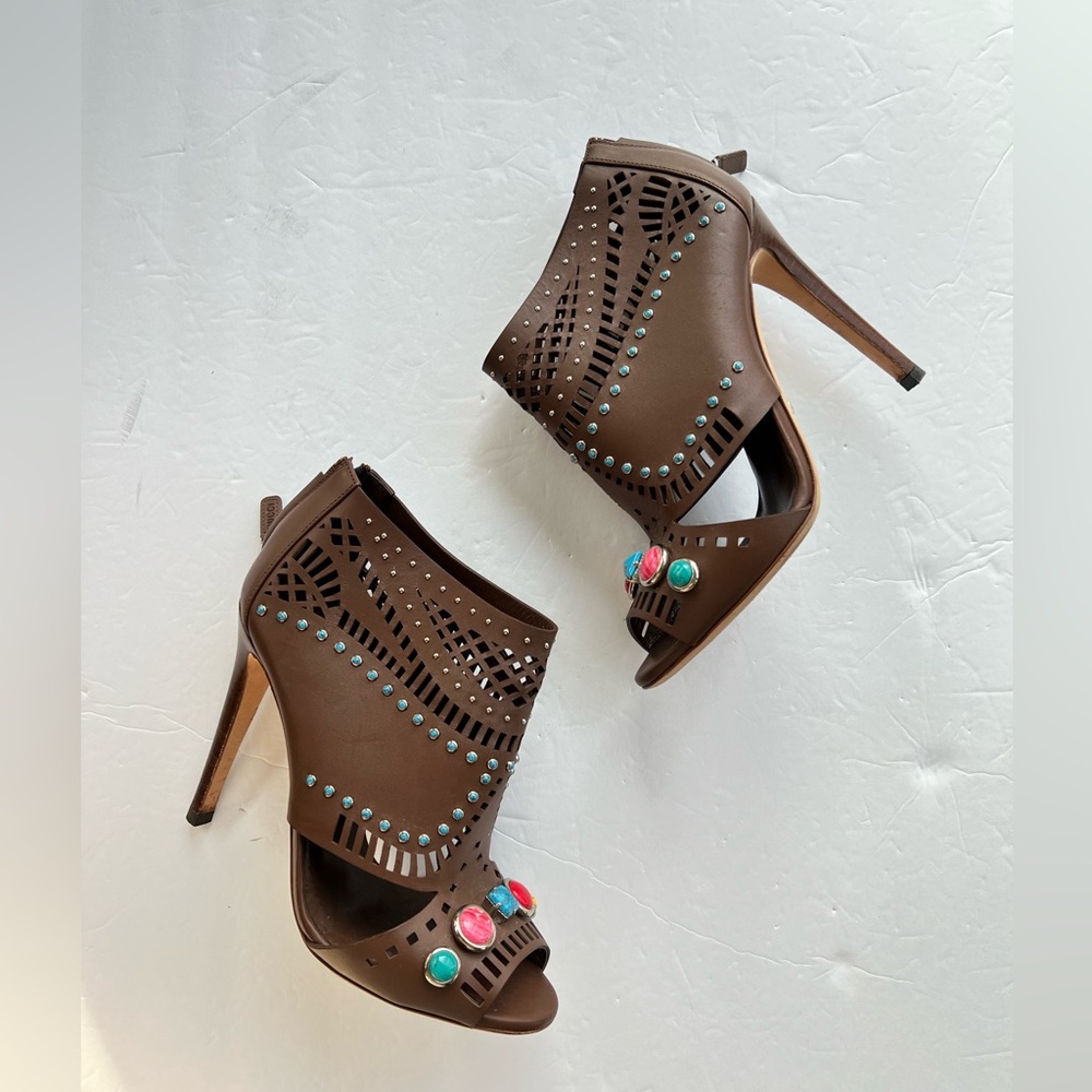 Gucci Lika Laser Cut Studded Heels